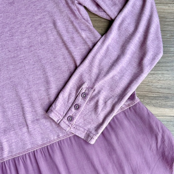 NWT Kori America Cowl Neck Tunic Top Purple Hi-Low Hem Size Small - Picture 7 of 10